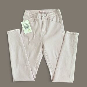 Valeria Jeans, Distressed, Pink, Size 3/4, Silver Accents, NWT